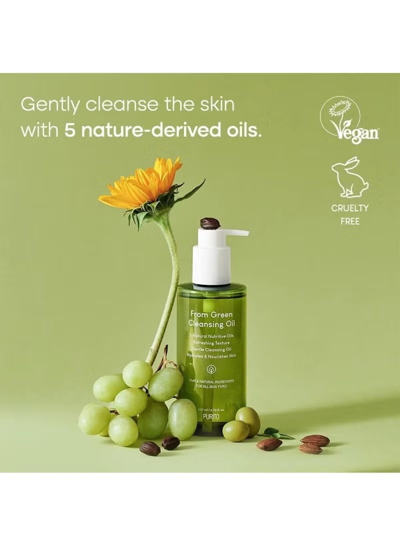 Purito From Green Cleansing Oil 200ml, Gentle Facial Cleanser Crueltyfree Vegan Naturederived Oil - Image 2